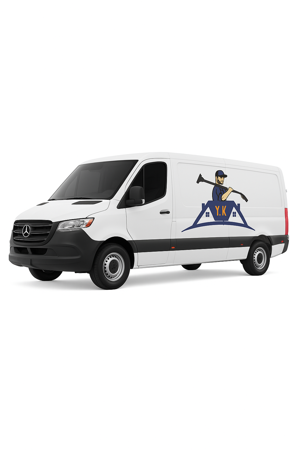 Unternehmensfahrzeug mit Logo